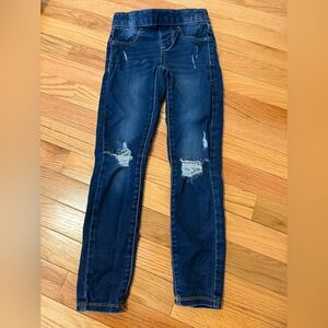 Distressed Dark Blue Skinny Jeans girls size 7